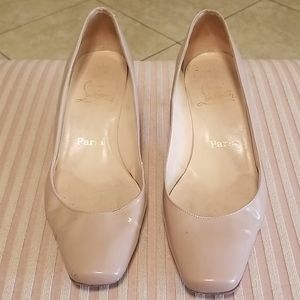 Authentic Christian Louboutin cream heels